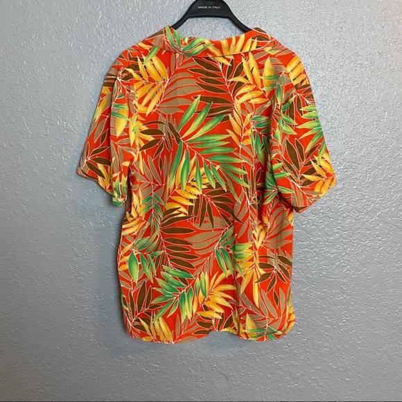 VINTAGE NOTATIONS PALM LEAF BUTTON UP {XL} - Picture 3 of 5